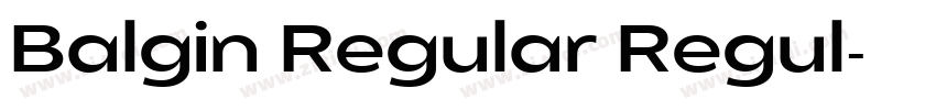 Balgin Regular Regul字体转换